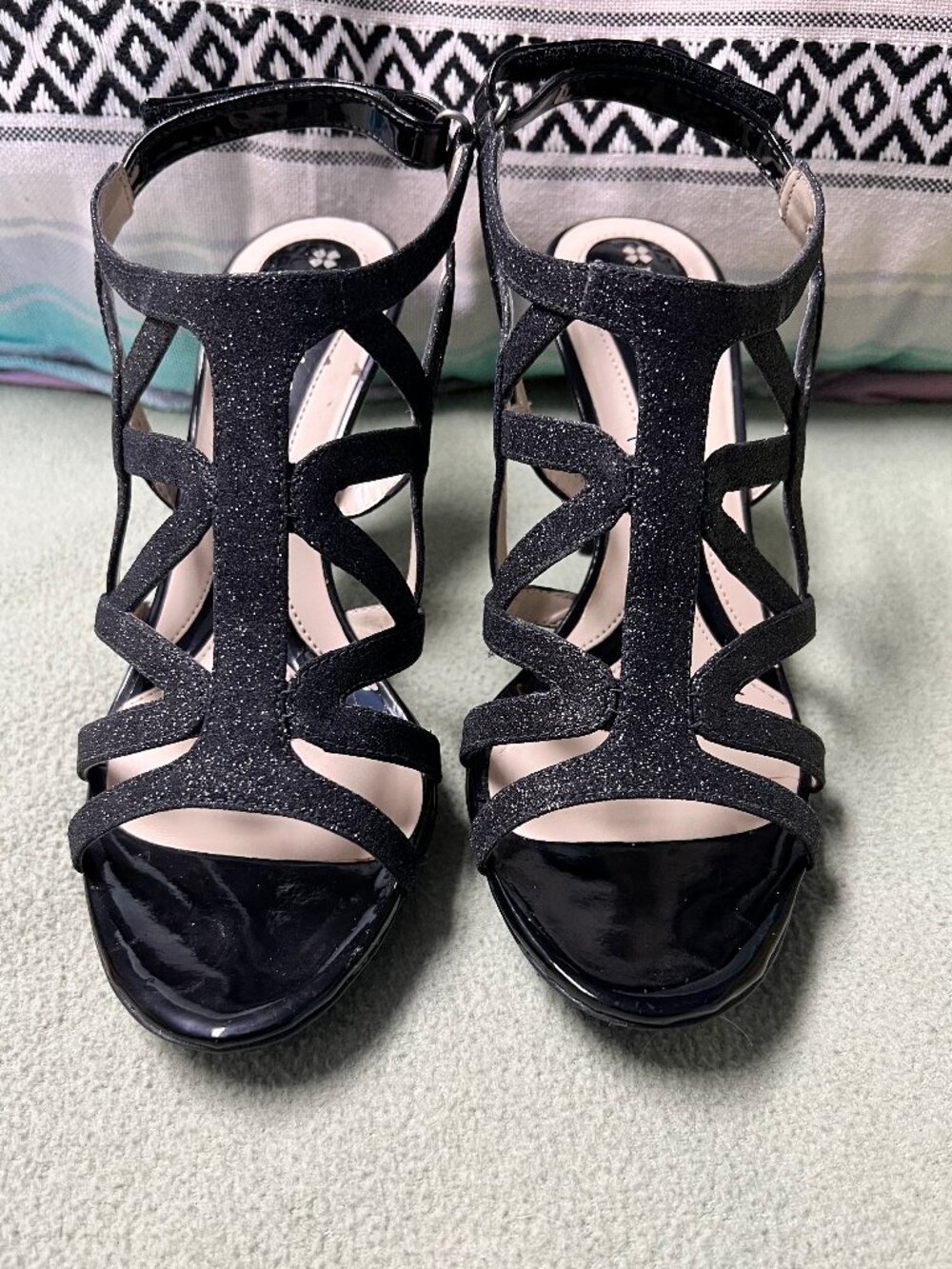 Naturalizer Danya Black Glitter Heels – Size 7.5 (Like New, Worn Once)